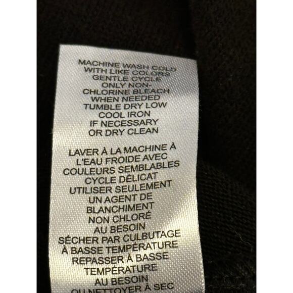 Elie Tahari Black Mock Neck Puff Shoulder Long Sleeve sweater Women Medium - Picture 8 of 11